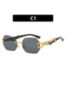 Metal Frameless Polygonal Sunglasses