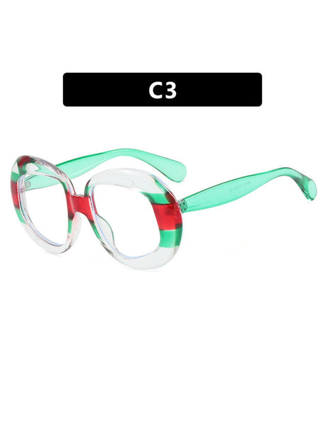Irregularly Shaped Full-frame Round Fashion Glasses
