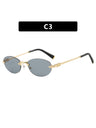 Oval Retro Frameless Sunglasses