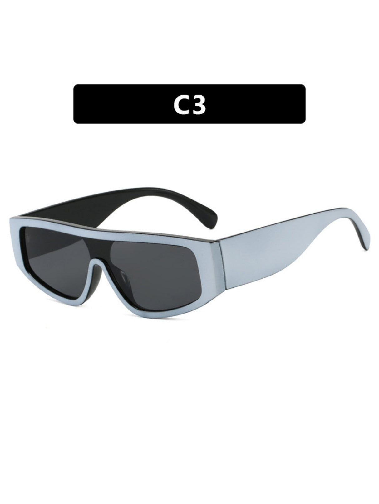 Lunettes de soleil élégantes à blocs de couleur