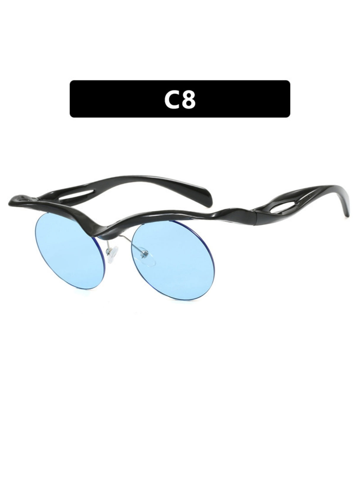 Half-rimmed Round Sunglasses