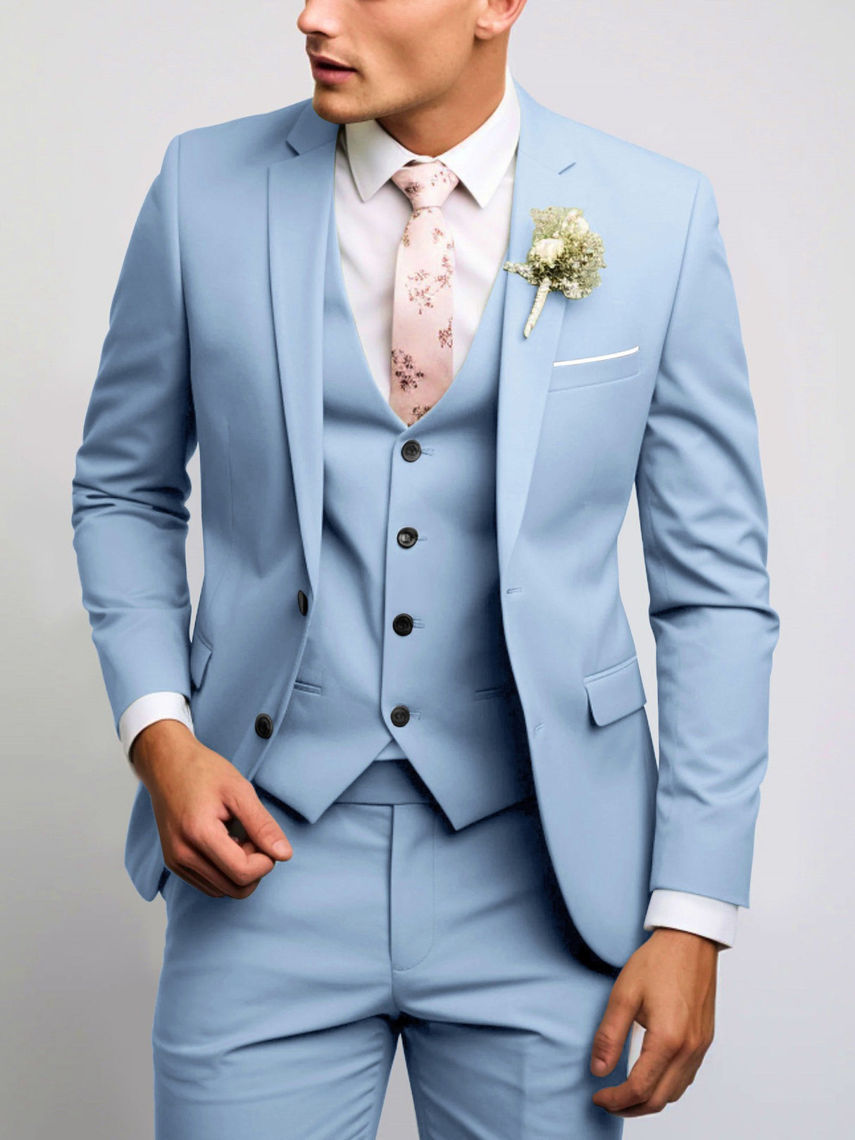 Slim-fit Wedding Suit 3-piece Sets Set