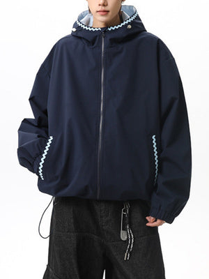 Vestes de travail amples à capuche bicolores