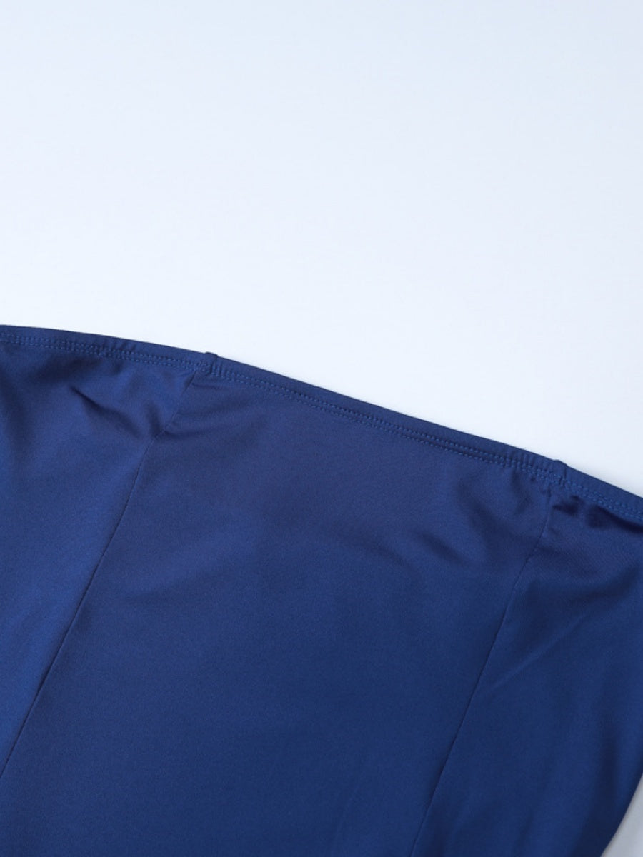 Tube Top Multi-layer Ruffles Hip-hugging Parties Maxi Dresses