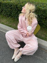 Pure Cotton Lantern Pants Color Loose-fit Comfort Pants