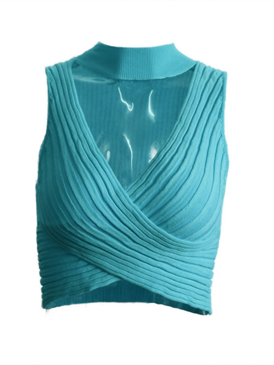 Liber Summer Women's Backless Harlter Top