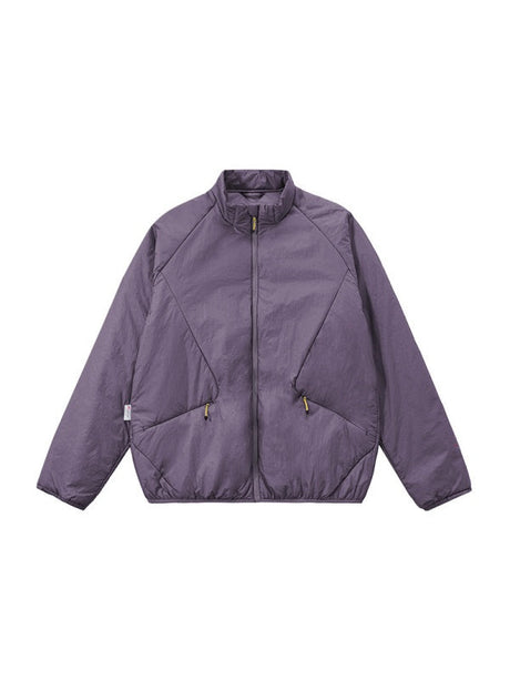 Water-repellent Sports Stand Collar Solid Color Windproof Cotton Jacket