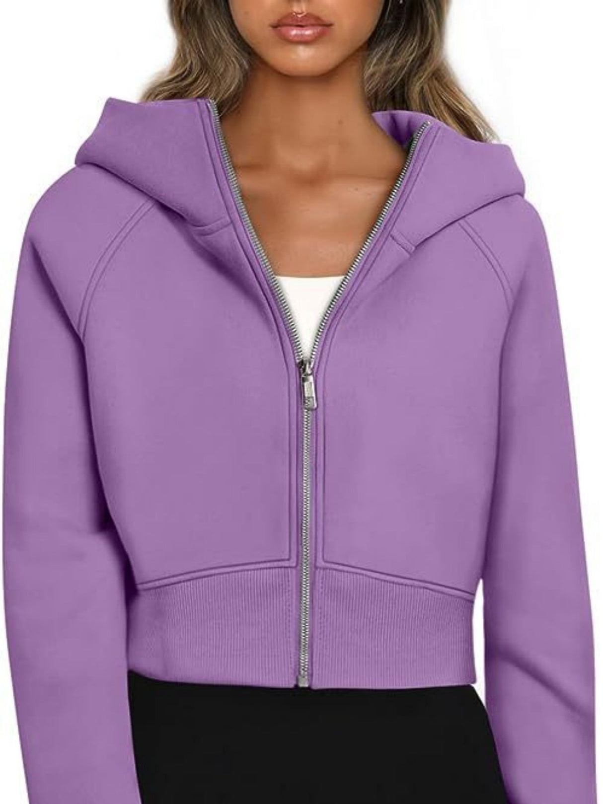 Hooded, Zip-up, Fleece-lined, Warm Sweatshirt/cardigan/outerwear For Autumn And Winter