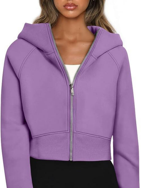 Hooded, Zip-up, Fleece-lined, Warm Sweatshirt/cardigan/outerwear For Autumn And Winter