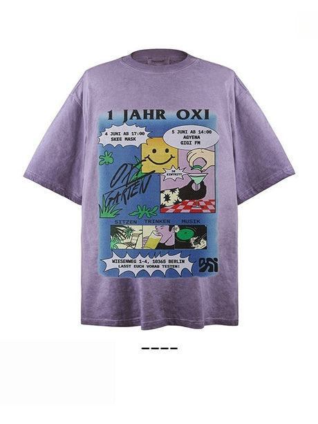 Liber Summer Neutral Printed Cartoon T-shirts