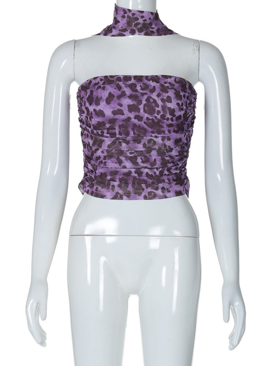 Liber Winter Women's Printed Leopard Tank tops&Camis