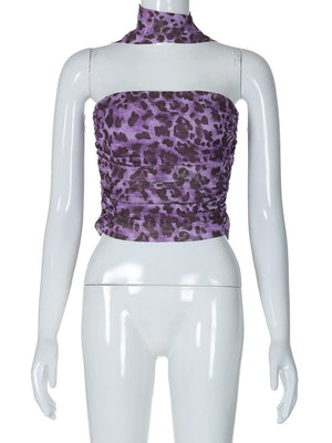 Liber Winter Women's Printed Leopard Tank tops&Camis