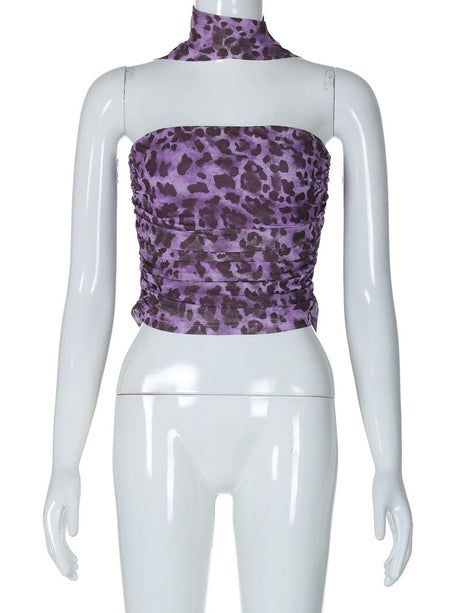 Liber Winter Women's Printed Leopard Tank tops&Camis