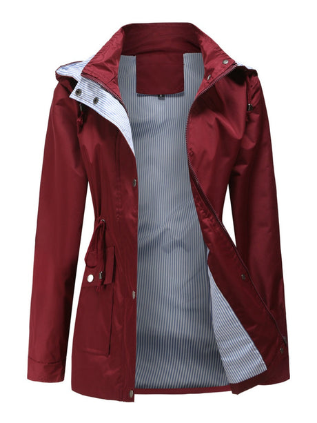 Removable Cap Water Proof Pocket Hooded Jackets