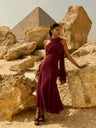 Shawl Backless Maxi Dress