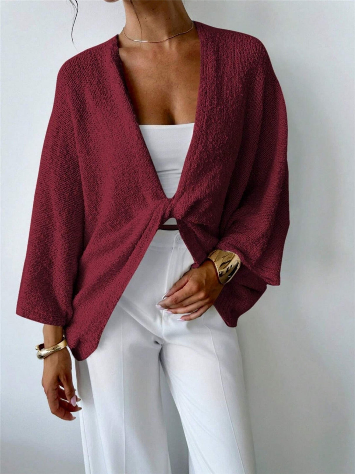 Cross Deep V-neck Sweaters