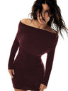 Liber Autumn Women's Pleated Solid Color Mini&Short Dresses