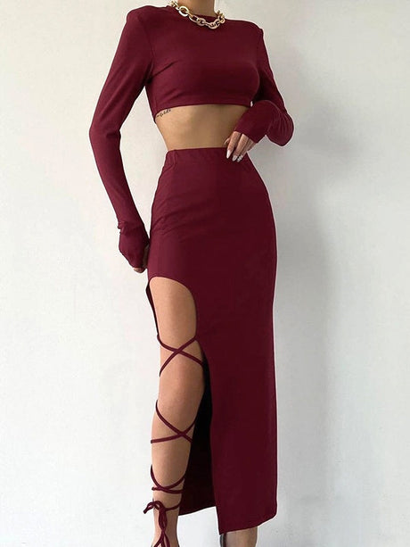 Liber Autumn Women's Bandage Environmental friendly Maxi Dresses