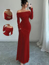 Liber Summer Women's Pleated Solid Color Maxi Dresses