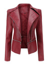 Removable Hem Zipper Leather Jacket