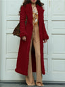 Large Lapel Faux Lambskin Suede Daily Leisure Party Overcoat