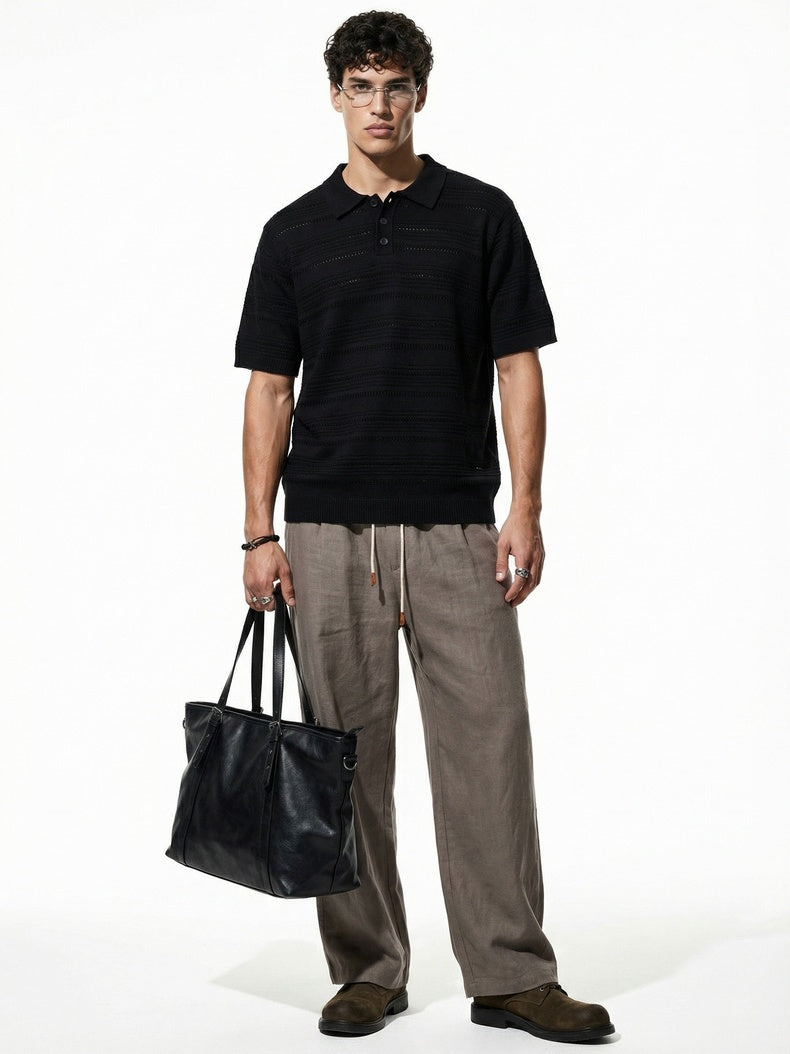 Retro Old Money Style Leisure Polo Shirts