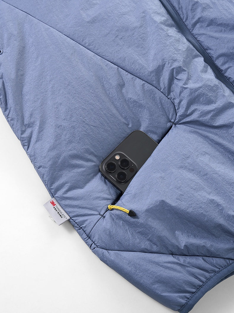 Water-repellent Sports Stand Collar Solid Color Windproof Cotton Jacket