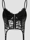 Lace See-through Backless Cross Straps Bra Irregular Tank Tops&Camis