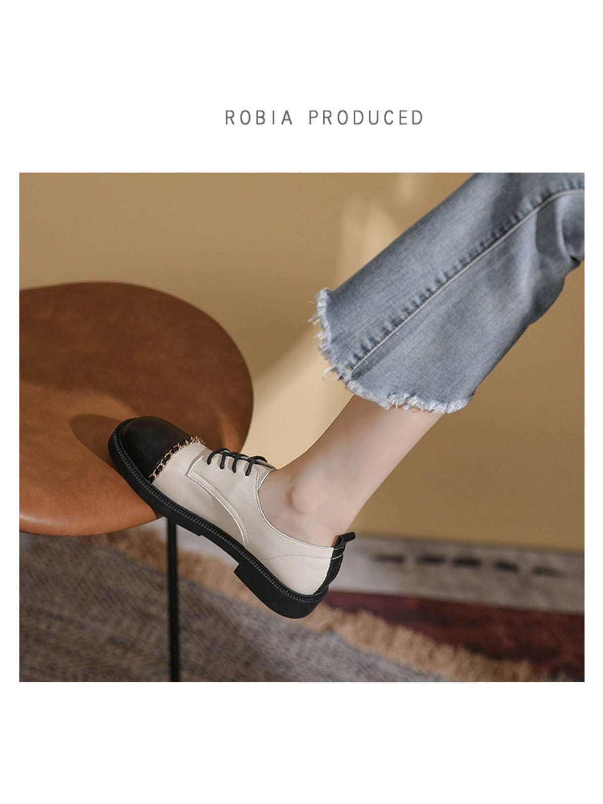 Liber Spring and autumn color-blocked women's flat shoes