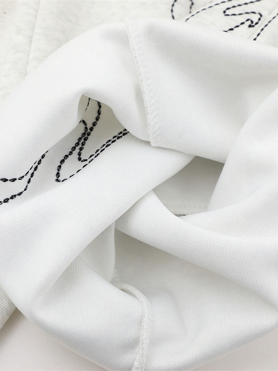 Line Embroidery Loose-fit Vibe Five Points Shorts