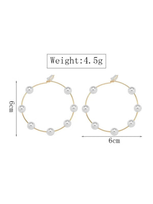 Exaggerated And Unique Round Pearl Earrings
