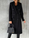 Solid Color Pockets Long Coat