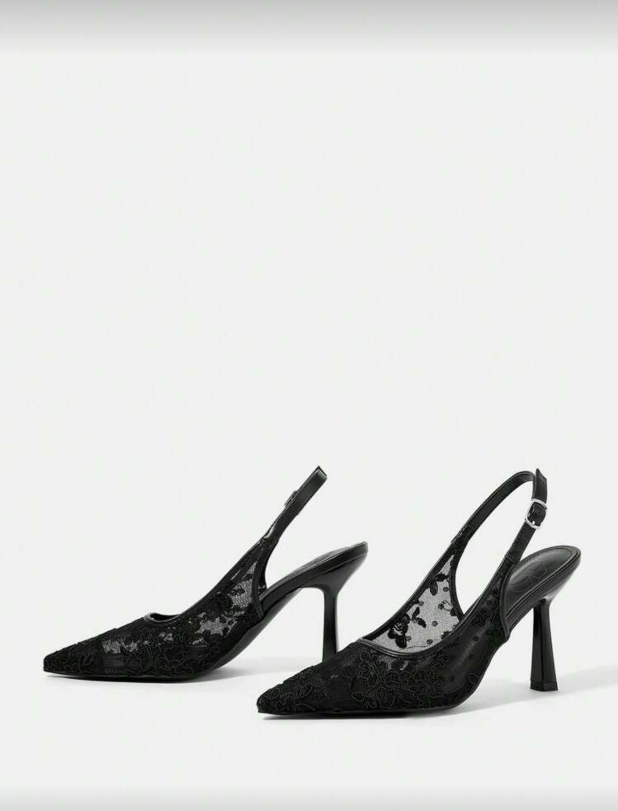 Lace Mesh High Heels
