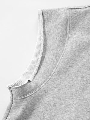 Street Rolled Sleeveless Hoodies Waistcoat Vest