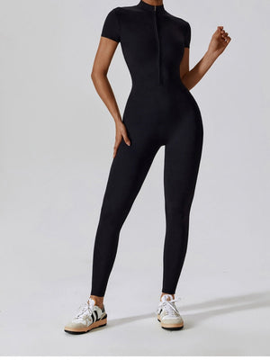Short-sleeved High Elastic Waist Slimming And Shaping Yoga Fitness Outdoor Jumpsuits/pants