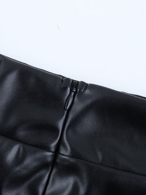 Black Bodycon Skirt Retro High Waist Fishtail Slit Skirts