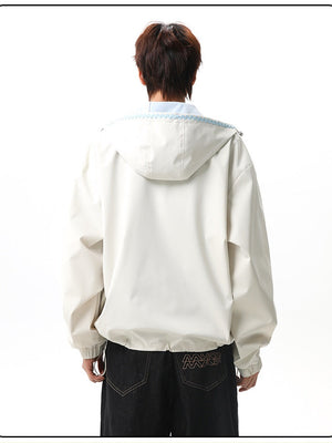 Vestes de travail amples à capuche bicolores