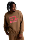 Valentine Gift Loose-fit Warm Letter Print Sweatshirts
