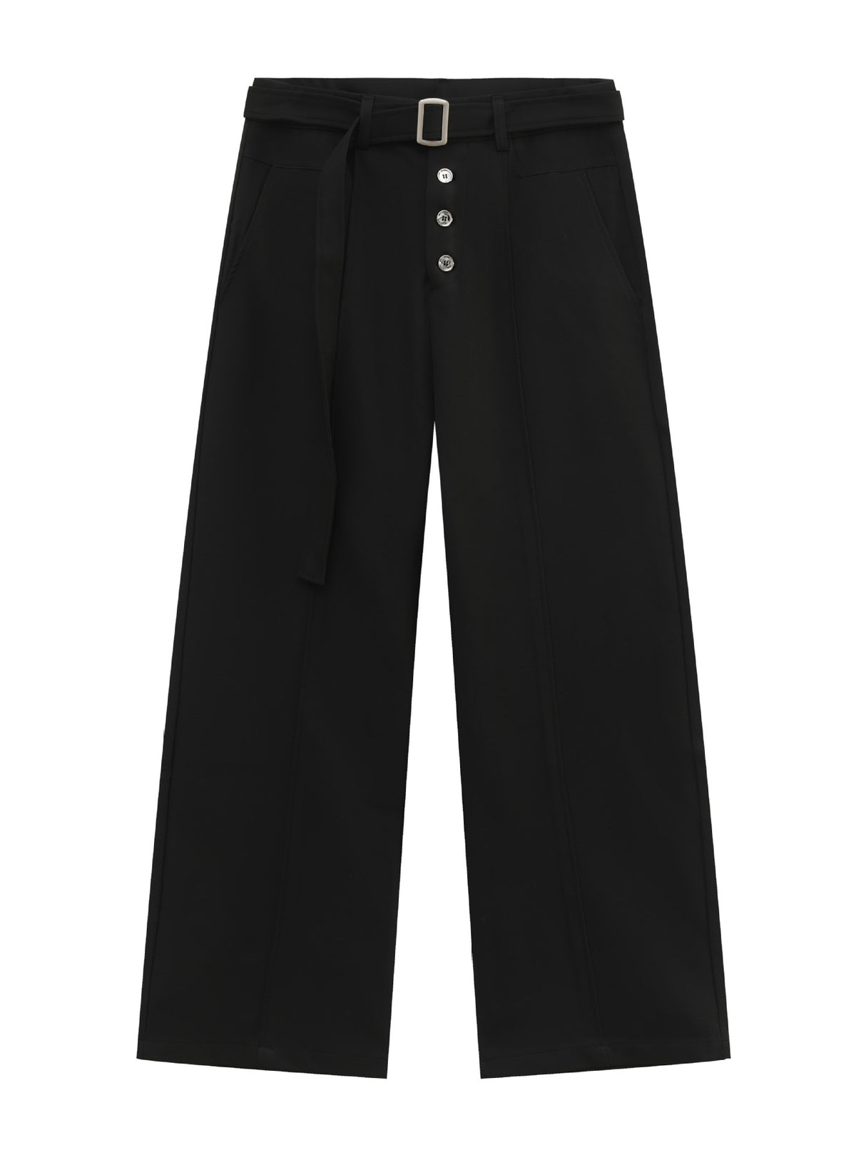 Stereo Multiple Buttons Straight-fit Dress Pants Pants