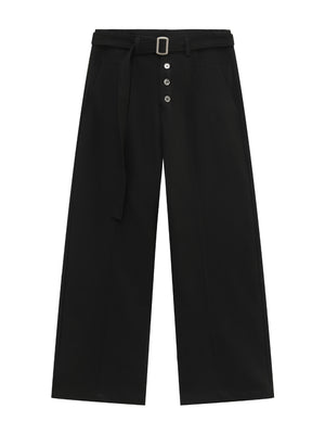 Stereo Multiple Buttons Straight-fit Dress Pants Pants