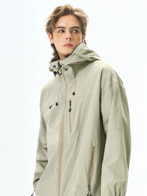 Outdoor Water Proof Loose All-match Hooded Sports Jacket