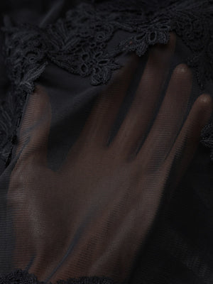 Lace-trimmed Bodycon Mini Dress