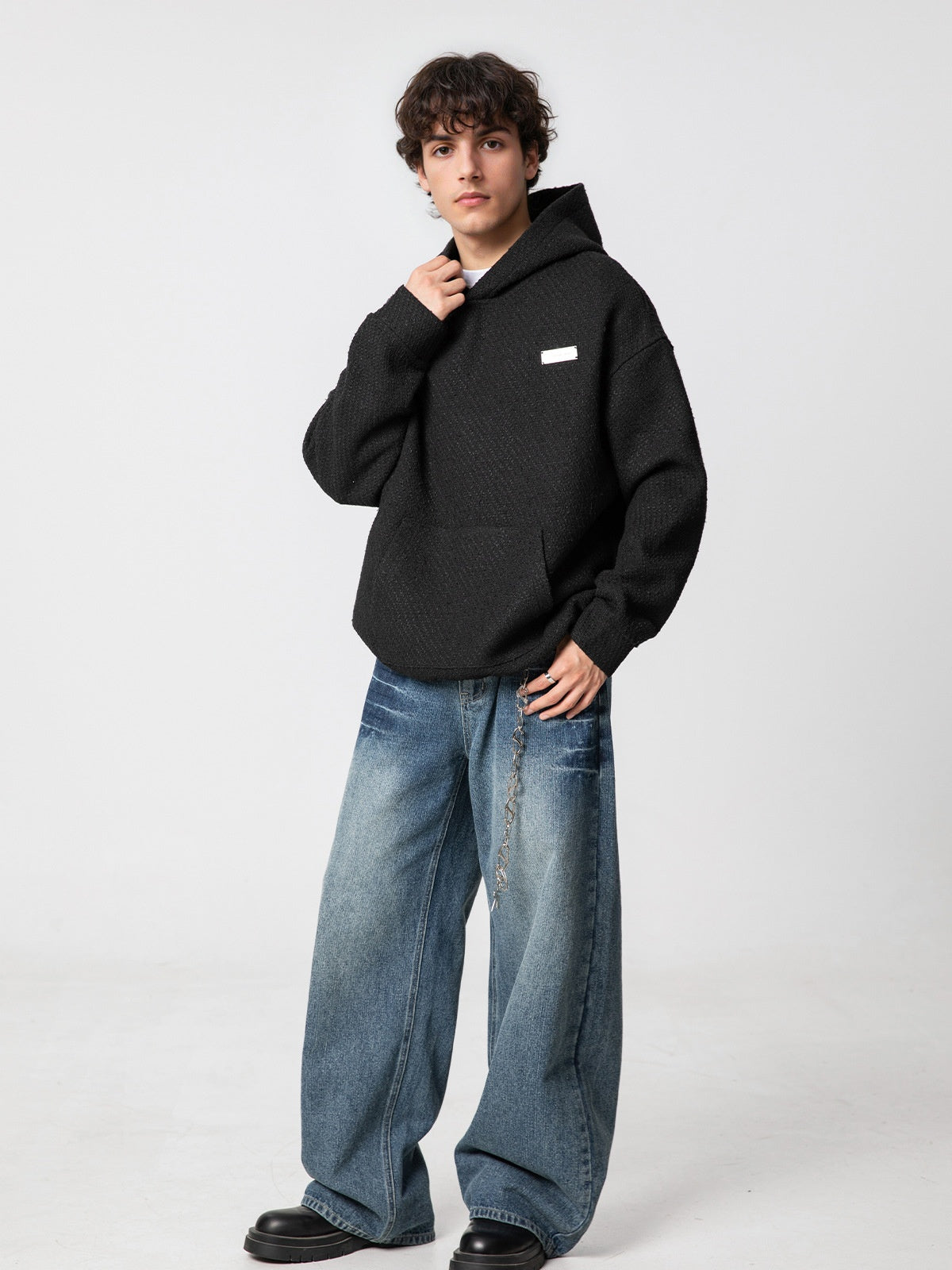 Liber Autumn Men's Metal decoration Sweatshirts&Hoodies