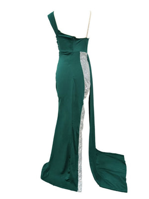 Sequins Slit Formal Dress Maxi Dresses