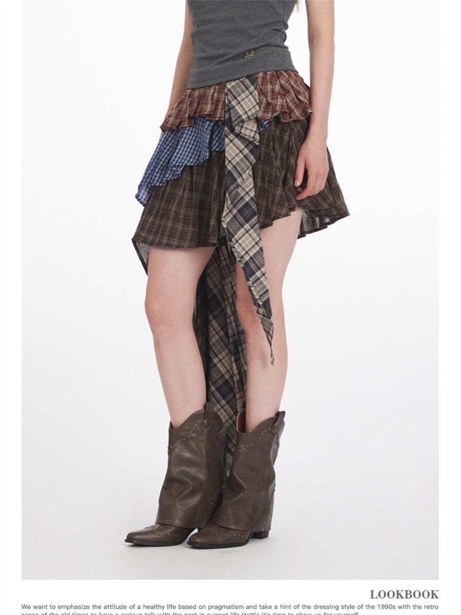 Liber Summer Women's Plaid Skirts
