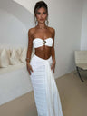 Lace Jacquard Two-piece Swimsuit Set For Vacation And Beach Leisure