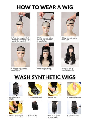 Long, Bouncy, Wavy Wig Made Of Synthetic Fibers