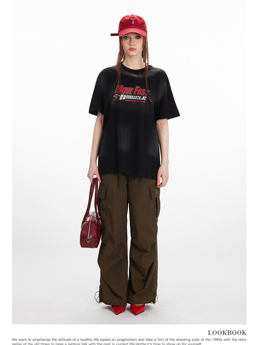 Liber Summer Women's Old Letters/Numbers/Words T-shirts