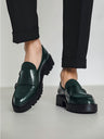 Patchwork Platform Slip-on Loafers