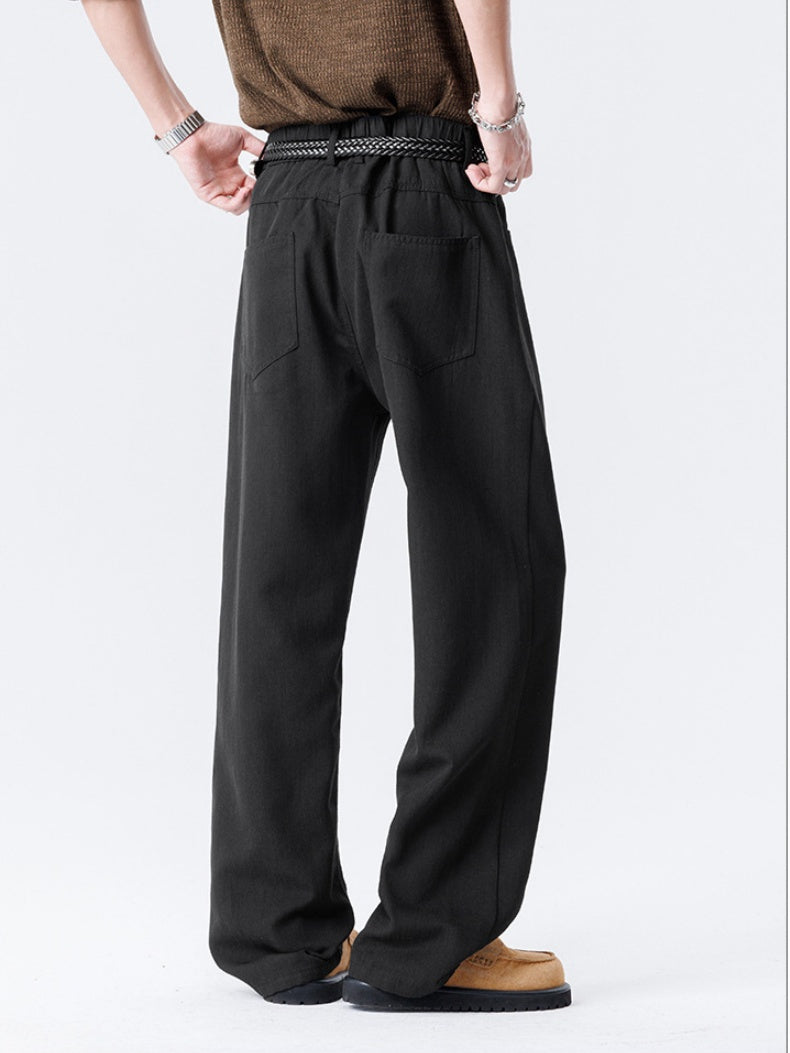 Old Money Style Flax Drape Pants